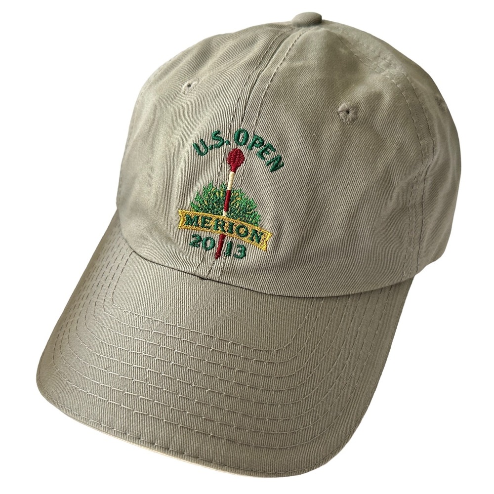 US Open Merion Golf Club 2013 Adult Hat Beige Adjustable USGA Member‎ Cotton Cap
